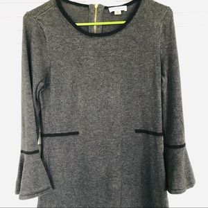 Calvin Klein Grey Bell Sleeve Sweater Dress Size M